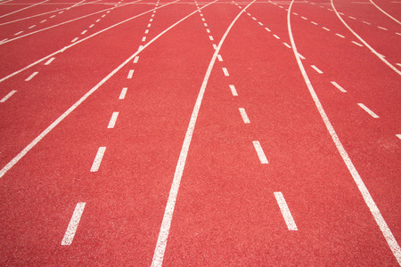 Running track in stadium.
