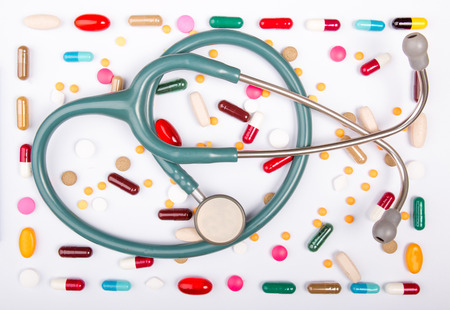 drug and stethoscopeの写真素材
