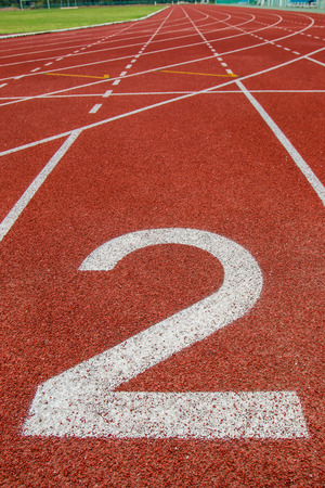 Running track in stadium.の写真素材