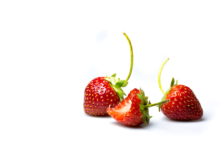 strawberry  isolated on white backgroundの写真素材