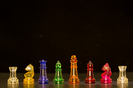 chess on a black backgroundの写真素材