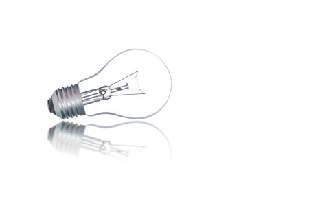 Light bulb isolated on whiteの写真素材