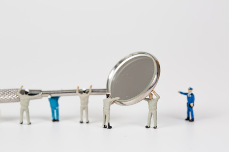 dental tool with people,miniatureの写真素材