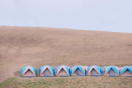 Camping Tents in Nature background