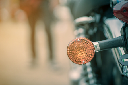 Turn signal motorcycle classicの写真素材