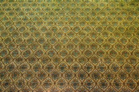 Thailand temple pattern thai mural on church wall, Thailand Thai art wall pattern illustrationsの写真素材