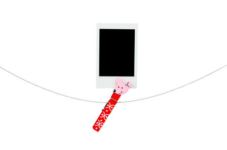 Polaroid photo frame isolated on white background  Vector illustration