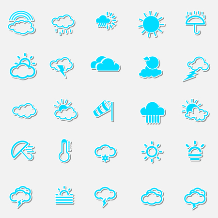 Weather Icons setのイラスト素材