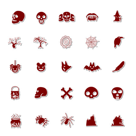 Halloween icon setのイラスト素材