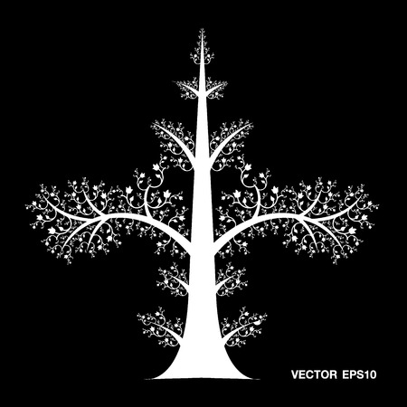 Tree Art Line Thai Vector Epsのイラスト素材