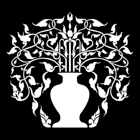 Tree Art Line Thai Vector Epsのイラスト素材