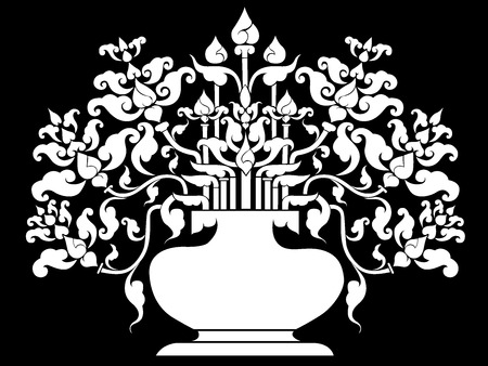 Tree Art Line Thai Vector Epsのイラスト素材