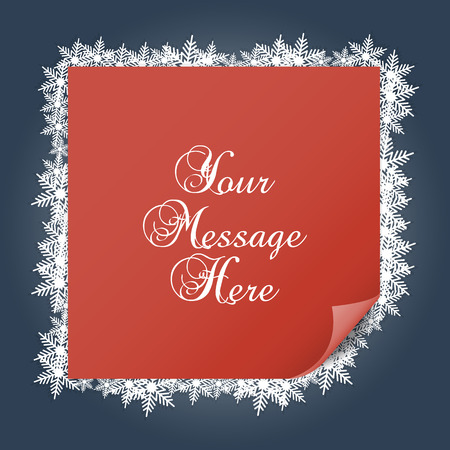 Christmas border background with snowflakesのイラスト素材