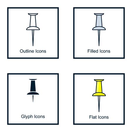PUSH PIN ICONSのイラスト素材