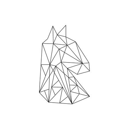 HORSE DESIGN DIAMOND TO LINE STYLEのイラスト素材