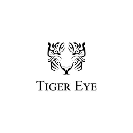 tiger eye logo. tribal tattoos. t-shirt design. cover .etcのイラスト素材
