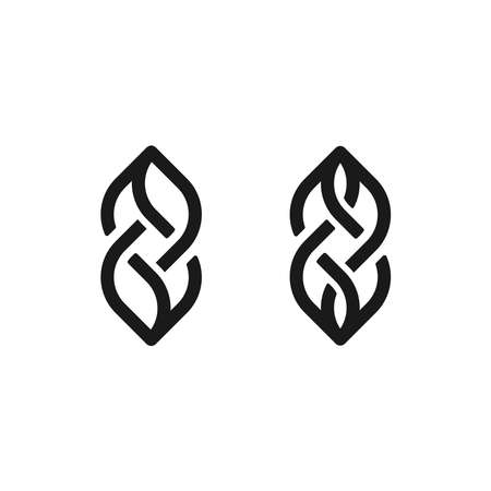letter S logo template design black and whiteのイラスト素材