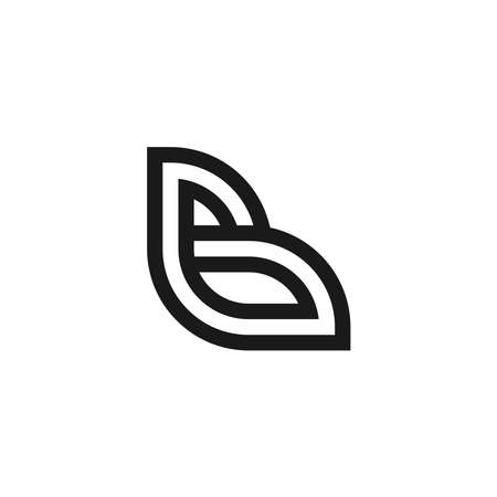 letter B logo, template design, black and whiteのイラスト素材