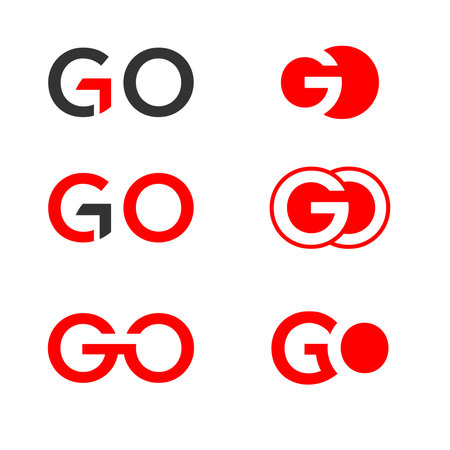 GO letter logo creative designのイラスト素材