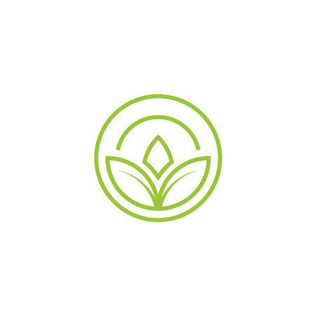 Leaf logo design inspiration vector template. Creative leaf icon symbol.のイラスト素材