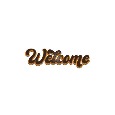 welcome typography and text effect 3d designのイラスト素材