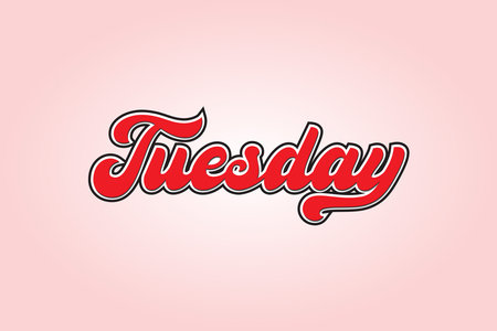 Thursday hand written lettering typography text for banner, logo, postcard, poster, t-shirt print and other design.のイラスト素材