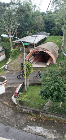 Tunnel in the village of Kampong Thom of Cambodia.