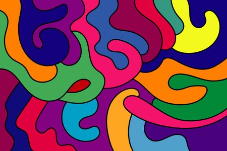 Abstract colorful background with wavy lines. Vector illustration for your designのイラスト素材