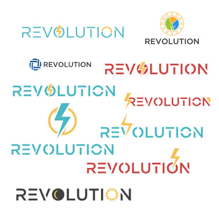 Set of energy icons. Vector illustration. Design elements for web and print.のイラスト素材