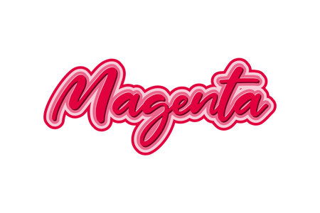 Magenta. Vector lettering. Template for card, poster, banner, print for t-shirt.のイラスト素材