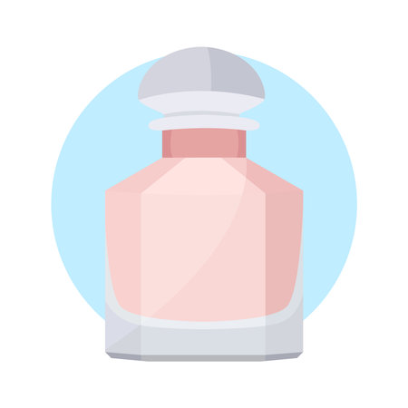 Nail polish bottle icon. Flat vector illustration of nail polish bottle.のイラスト素材