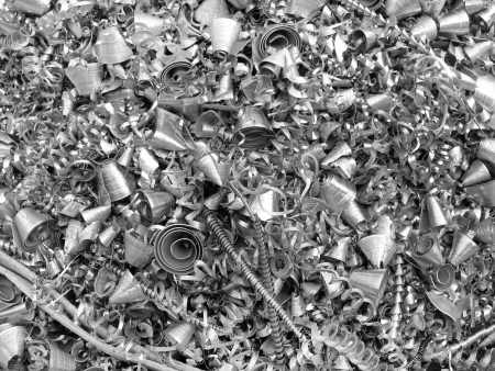Metal chip   shavings  for background の写真素材
