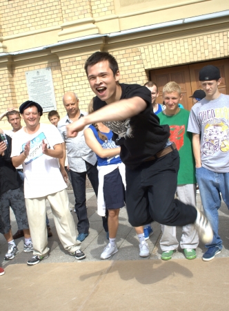 ST. PETERSBURG, RUSSIA - AUGUST 05: Festival of street dancers held on August 05, 2012 in St. Petersburg, Russiaのeditorial素材