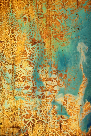 Old shabby wall: Abstract textured background with yellow and brown patterns on blue backdrop. For...