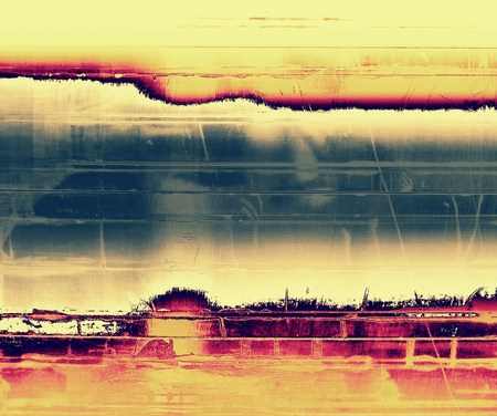 Textured old pattern as background. With different color patterns: yellow, orange, gray, purple (violet), green, blueの写真素材