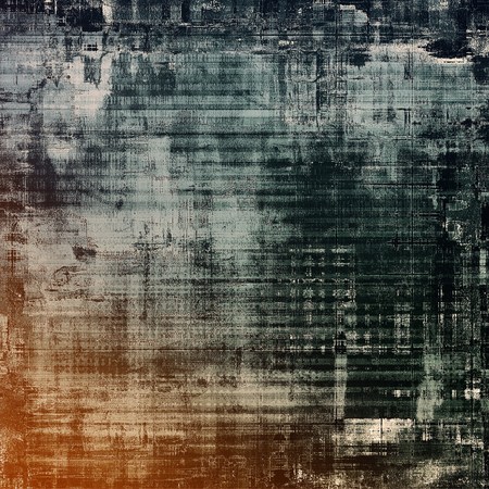 Old style decorative composition or template design with textured grunge elements. With different color patterns: yellow (beige); brown; gray; blackの写真素材