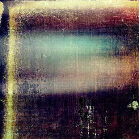 Old style frame, grunge textured background with different color patterns: blue; yellow (beige); purple (violet); black; pinkの写真素材