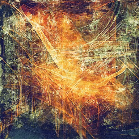 Retro style background with grungy vintage texture and different color patterns: yellow (beige); brown; green; blue; red (orange); purple (violet)の写真素材