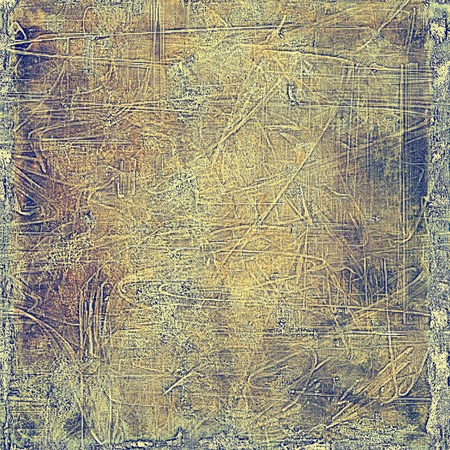 Grunge background or texture with vintage frame design and different color patterns: yellow (beige);...