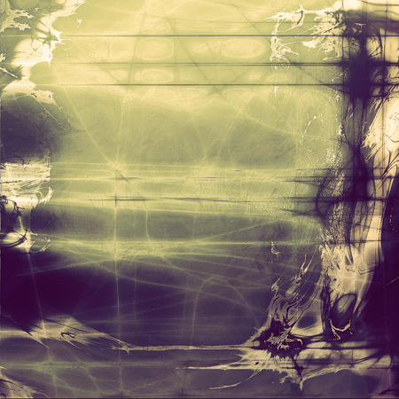 Old school background or texture with vintage style grunge elements and different color patterns: yellow (beige); brown; gray; green; blue; purple (violet)の写真素材