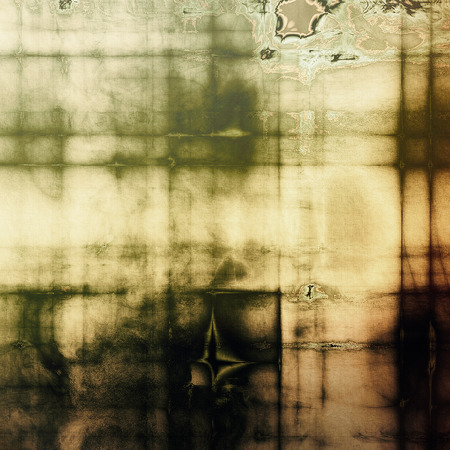 Ancient texture or damaged old style background with vintage grungy design elements and different color patterns: yellow (beige); brown; gray; green; black; whiteの写真素材