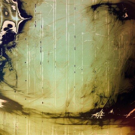 Grunge vintage template or antique background with different color patterns: yellow (beige); brown; green; gray; black; cyanの写真素材