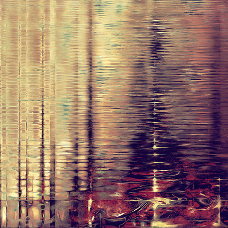 Aged grunge graphic background with shabby texture in vintage style and different color patterns:...