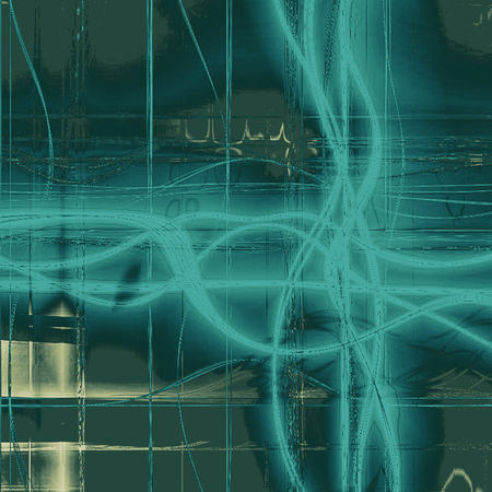 Oldest vintage background in grunge style. Ancient texture with different color patterns: yellow (beige); gray; blue; cyanの写真素材