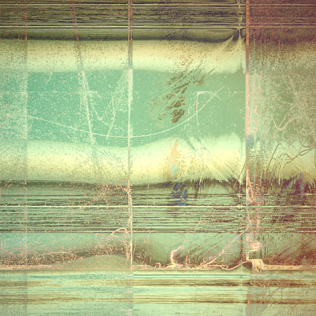 Old background with grunge decorative elements. Retro composition for your design. With different color patterns: cyan; yellow (beige); brown; green; gray; pinkの写真素材