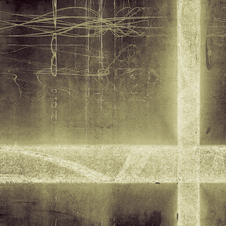 Abstract faded retro background or shabby texture with vintage style design and different color patterns: yellow (beige); brown; gray; whiteの写真素材