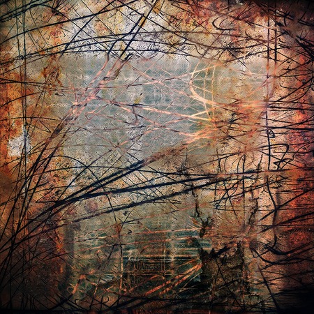 Weathered grunge elements on vintage texture for your design. Aged background with different color patterns:の写真素材