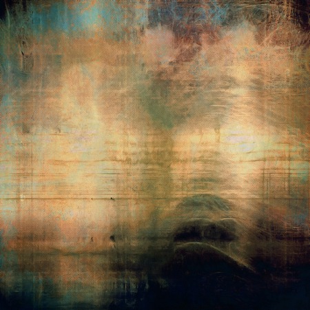 Grunge design composition over ancient vintage texture. Creative background with different color patternsの写真素材