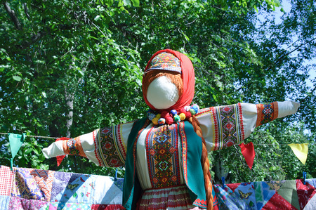 A rag doll at the Russian fair.の写真素材