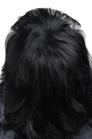 Women hair after using cosmetic powder to thicken hair. Photo after.の写真素材